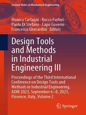 cover image of Design Tools and Methods in Industrial Engineering III